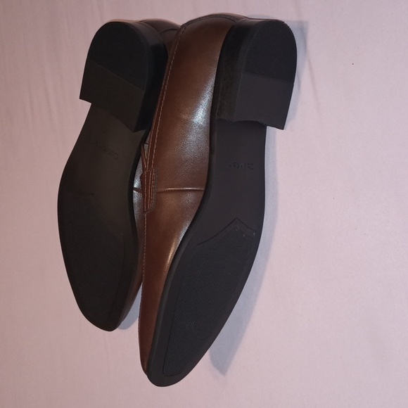 Calvin Klein Classic Brown Leather Slip-On Loafers
